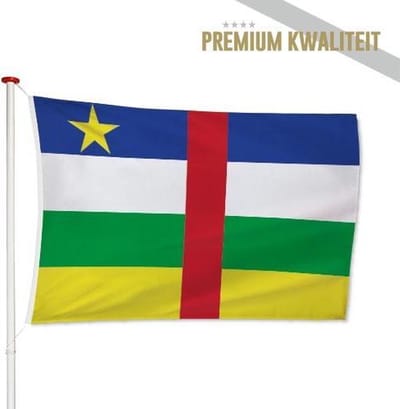 Vlag Centraal-Afrikaanse Republiek 150x225cm - Kwaliteitsvlag - Geschikt voor buiten