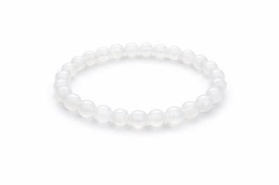 Seleniet Armband 8 mm – Witte Edelsteen van Hoge Kwaliteit