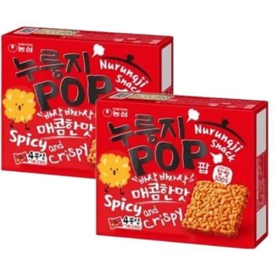 Nongshim Nurungji Pop Rijst Snack 142g × 2 Pakken (Origineel / Pittig) Spicy 142g × 2 Packs
