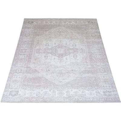 Vloerkleed Serap 200 x 290 cm - Design Vloerkleed met Botanisch Bladpatroon in Scandinavische Stijl