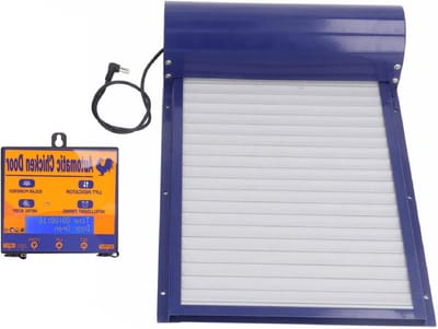 Kippenhok Deuropener - Automatische Deur - Pluimvee Beheer - 3 Bedieningsmodi - 37.3x24.7cm - Blauw