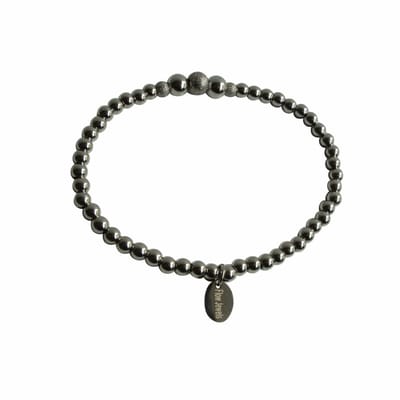 FlowJewels - armband - stainless steel - zilver kleurig - elastisch