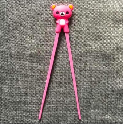 ProductGoods - 2 Stuks Eetstokjes Voor Kinderen - Sushi - Met Hulpstuk - Roze - Bestek - Chopsticks - Noodle - Noedel