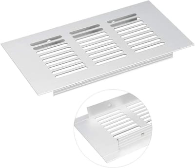 Ventilatierooster - Luchtventiel Grill - Ruimtes Ventileren - Corrosiebestendig Aluminium - 150x80mm - Zilverkleurig
