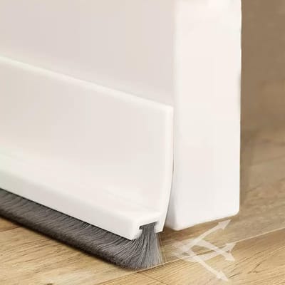 100cm wit afdichtingstape voor deuren, vloerafdichting met borstel, zelfklevende deurafdichting, deurafdichting borstelstrips borstelafdichting pakking(white)