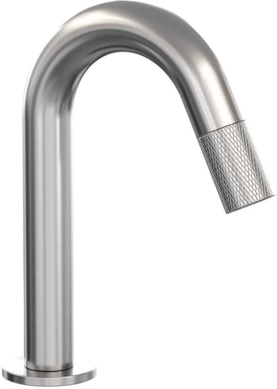 Brauer Brushed Carving opbouw fonteinkraan met gebogen uitloop RVS geborsteld PVD