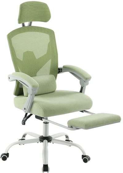 NaevaMi Bureaustoel - Kantoor Computer - Mesh Rollende Werk Draaibare Ergonomische Stoelen met Wielen - Comfortabele Lendensteun - Comfortabele Armen voor Thuis - Slaapkamer - Studie - Student - Groen