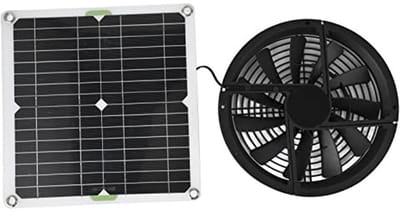 aladdien - Zonnepaneelventilator - Afzuigventilator - Energiezuinig - 10 Inch - Wandgemonteerd - Hoge Snelheid - Geschikt voor Huizen - Waterdicht