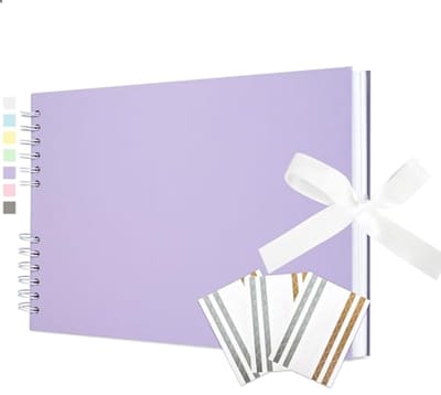 Fotoalbum 29 x 21,5 cm - 100 pagina's - Paars - Zelf vorm te geven