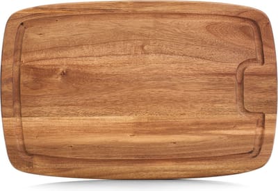 Zeller luxe acacia houten snijplank - met sapgroef - 40 x 26 cm - Snijplanken/serveerplanken