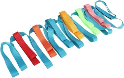 Looptouw Groepen - Veiligheidswandeltouw - Buitenactiviteiten Begeleiden - Kleurrijke Handgrepen - 368 cm Lengte - Multicolor