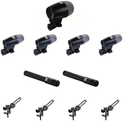 Dynamische Microfoon Set - Percussie Microfoons - Muziek Opnemen - Cardioïde Patronen - 7 Delig - Zwart