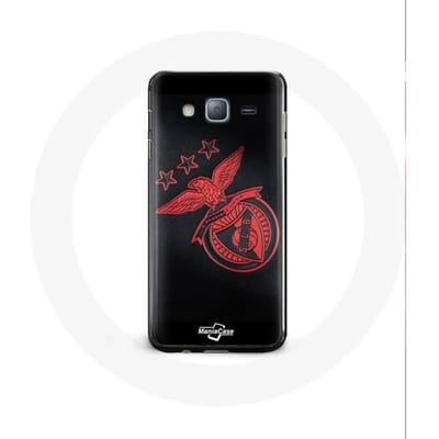 Samsung Galaxy J3 2016 hoesje slb benfica zwarte achtergrond