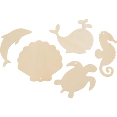 Creativ Company Wooden Sea Animals with Hanging Eye