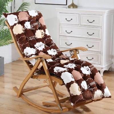 Ligstoelkussen - Tuinkussen Loungestoel - Comfortabel Zonnen - Met Bevestigingsbanden - 48 x 155 cm - F
