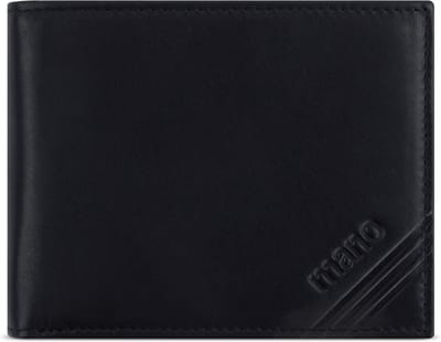 mano Don Antonio Portemonnee RFID-bescherming Leer 12 cm - Jongens - Horizontaal - schwarz