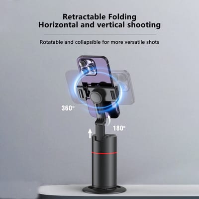 Slimme selfiestick 360 graden rotatie Automatische gezichtsherkenning Telefoonhouder Statief