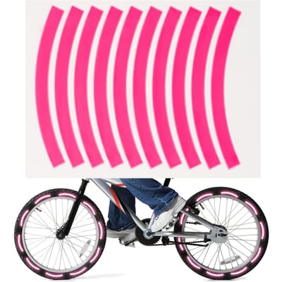 Bande adhésive réfléchissante, 10 pièces, autocollant d'avertissement de sécurité pour cyclisme, bande réfléchissante pour voiture