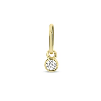 14K geelgoud hanger zirkonia 4032524