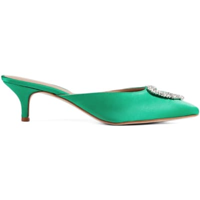 LK Bennett Estella Heart Mule Green Maat: 35 | Muiltjes Outlet | Dames | Groen