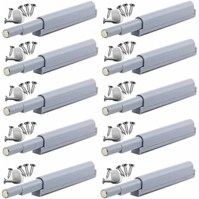 Deursnapper - Deurbuffer - Deursluiter - Deurdemper - Greeploos - demperbuffers - Magnetisch - Automatische Druk Deuropeners - Geschikt Voor Kast en Meubels - Keukenkastonderdelen - Keukenmeubels - 10 stuks