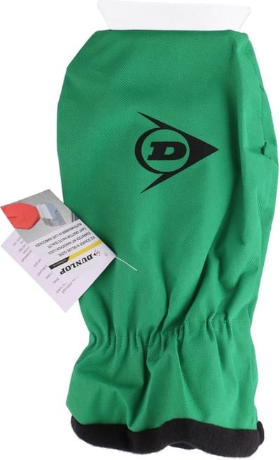 1x Ijskrabbers met warme handschoen groen 35 cm - Autoruiten ijskrabber - Auto winter accessoires