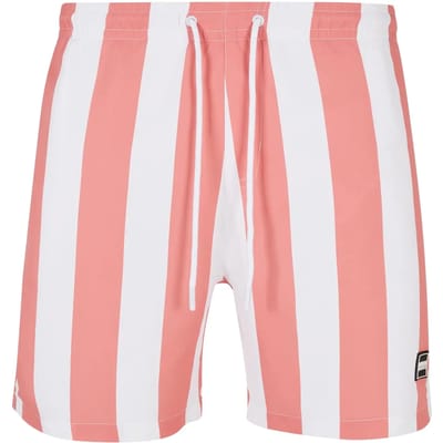Urban Classics - Pattern palepinkbarstripe Zwemshorts - XXL - Roze