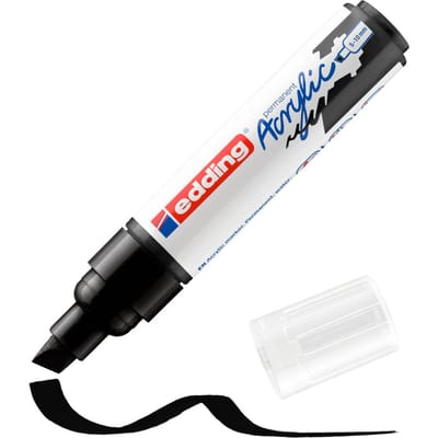 edding 5000 Acrylic "Acrylmarker - Wide" - Zwart