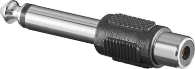 Jack naar tulp adapter - Zwart - Allteq
