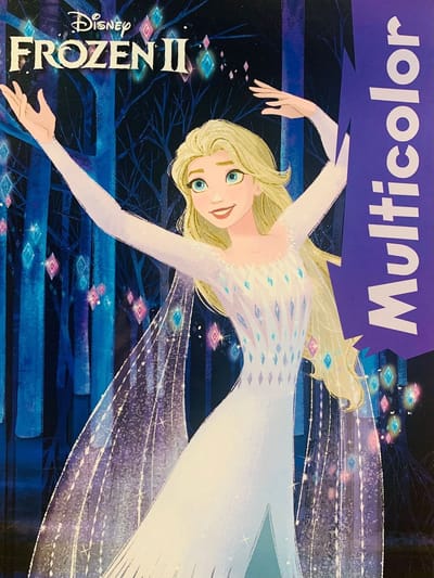 Multicolor Disney Frozen II Elsa Kleurboek - 32 Sprookjesachtige Kleurplaten - Ideaal voor Creatieve Ontspanning - Uitermate Geschikt voor Kleurpotloden en Wasco