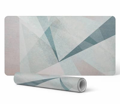 Elegante decoratieve bureauonderlegger met geometrische vormen, 90x45 cm