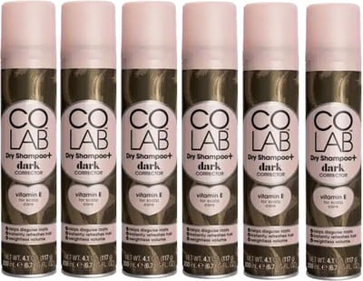 Colab Dark Dry Shampoo+ Corrector - Haar uitgroei spray met vitamine E - 6 pak