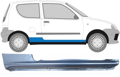 Volledige dorpel voor Fiat Seicento 1998-2010 / Rechts