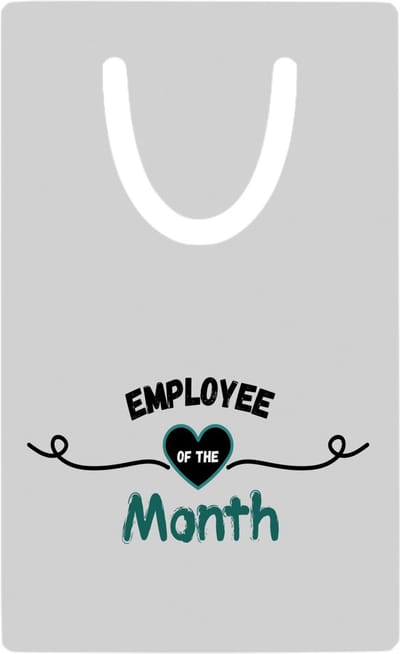 Hacebo® - employee of the month metalen boekenlegger - Collega - werknemers - werknemer van de maand - collega's - verjaardag - geschenk - kado - bedankje Bladwijzer boekenleggers - 7.6 cm x 5cm