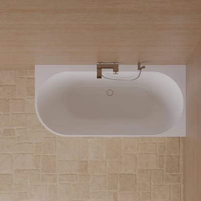SPALINA - Vrijstaand bad - Cosmic 160 droite blanche, 160 x76 x58 cm, Wit