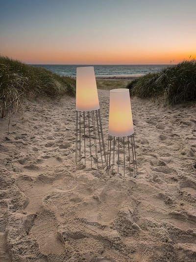 Lichtgevende Kaarsenhouder - Romantisch Windlicht - Sfeervol Terras - Tijdloos Design - 20 cm Hoog - Zilverkleurig