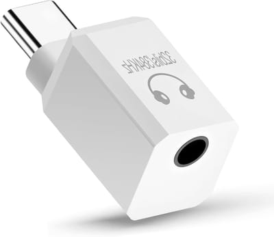 SnelShoppen - USB-C naar 3.5 mm Jack Adapter - Hoofdtelefoonadapter voor iPhone 17/16/15, iPad Air/Pro, Galaxy, Pixel, Laptop - Ondersteunt AUX Audio,
