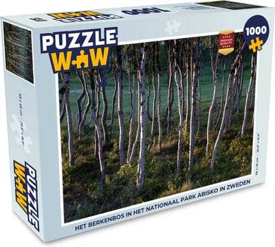 Puzzel Het berkenbos in het Nationaal park Abisko in Zweden - Legpuzzel - Puzzel 1000 stukjes volwassenen