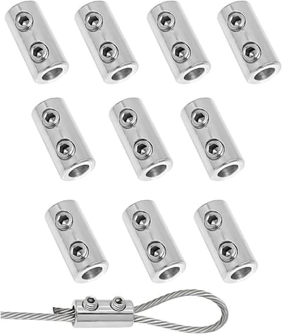 Kabelklemmen - Koperen Clips - Vastzetten Staalkabels - Dubbel Gat Ontwerp - 1.5-2 mm - Metaal