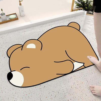 Badkamervloermat Absorberend Antislip Sneldrogend Diatomeeënaarde Gevoerde Voetmat Vuilafstotend Huishouden Toilet Toiletdeur 40 * 60CM
