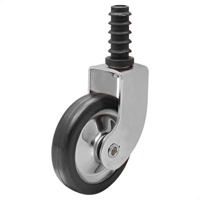 Meubelwiel - Zwenkwiel Trolley - Meubels Verplaatsen - Industriële Look - 50 mm Diameter - Zwart/Chroom
