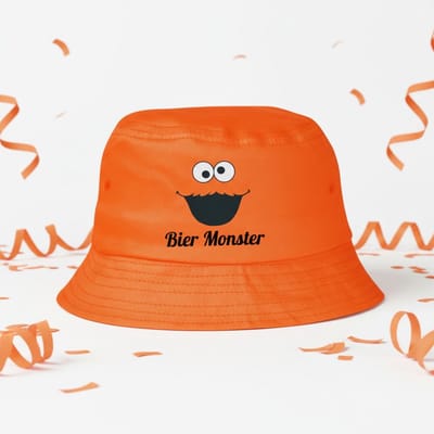 Oranje Bier Monster Bucket Hat - oranje - wk voetbal -Koningsdag - festival - feest - evenement - vissershoedje