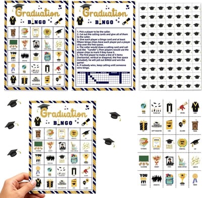 Afstuderen Bingo - Feest Spel - Feestelijke Bijeenkomsten - Voor 24 Spelers - 18 x 13 cm