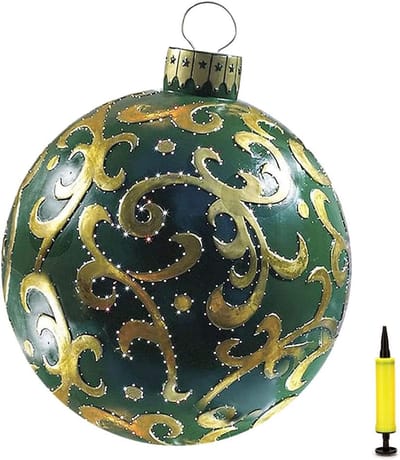 Grote Opblaasbare Kerstballen van 60 cm voor Tuinversiering, Perfecte Decoratie voor Feestdagen en Kerstdecoraties