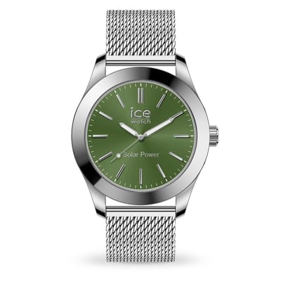 Ice Watch ICE steel - Silver green 023796 Horloge - Staal - Zilverkleurig - Ø 40 mm