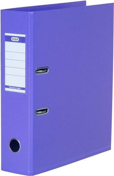 ELBA "Strong-Line" Lever Arch File PP exchangeable spine label Lilac A4 8 cm