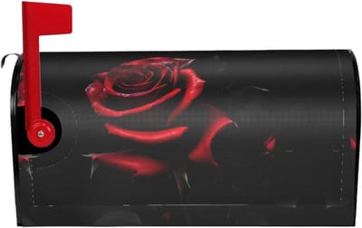Brievenbushoezen Decoratie - Postvak Covers - Tuin Aankleden - Weerbestendig Oxford Doek - Standaard Maat 50x45cm - Rood Rozen
