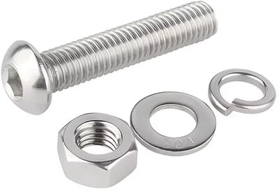 By shayne - Schroeven set roestvrij staal - M10x40mm lenskopschroeven - Assortiment kit - 4 stuks - Geschikt voor diverse toepassingen - Hoogwaardige.