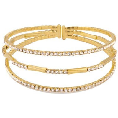Luxenter Armband met schitterende zirkonia, 18-karaats geelgoud afwerking - Amlok
