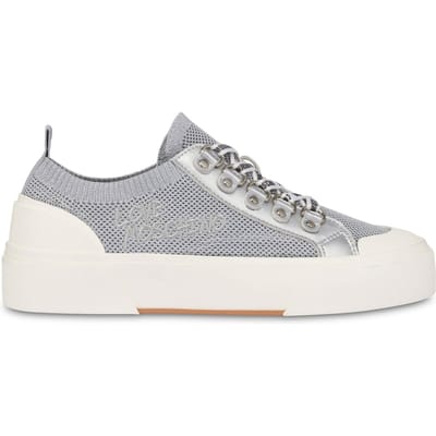 Moschino Sneakers In Sock And Laminated Calfskin Silver Maat: 39 | Sneakers Outlet | Dames | Grijs